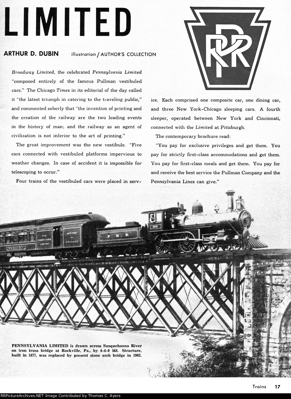 PRR "The Broadway Limited," Page 17, 1962